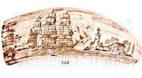 Lot 144 - Ø  A SCRIMSHAW-DECORATED WHALE'S TOOTH<br/>incised...