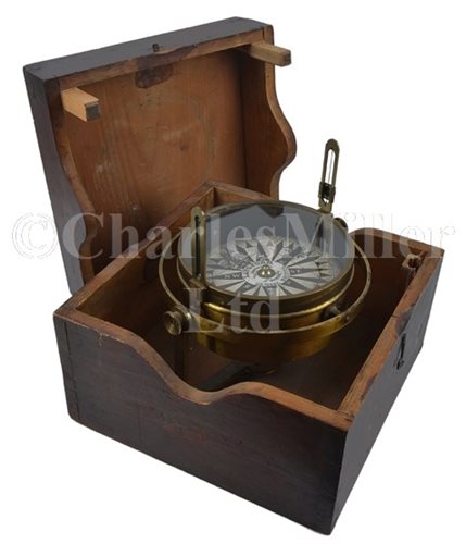 Lot 210 - A FINE MARINE SIGHTING COMPASS BY LANGFORD,...