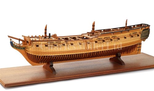 Lot 230 - A 1:72 SCALE NAVY BOARD-STYLE MODEL OF THE AMERICAN WAR OF INDEPENDENCE 36-GUN FRIGATE CONFEDERACY [1778]