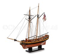 Lot 235 - A SMALL SCALE MODEL OF THE SCHOONER H.M.S....