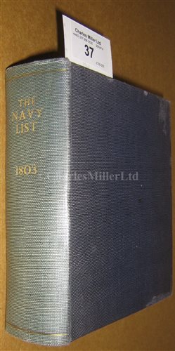 Lot 37 - STEEL'S NAVAL LIST, 1803<br/>printed by C.&W....
