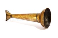 Lot 64 - AN EARLY 19TH-CENTURY BRASS SPEAKING TRUMPET...
