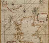 Lot 68 - W. & J. MOUNT & T. PAGE: 'A NEW CHART OF THE SEA COAST OF SCOTLAND WITH THE ISLANDS THEREOF..' CIRCA 1756