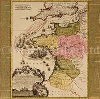 Lot 71 - AN 18TH-CENTURY FRENCH-GERMAN MAP OF THE...