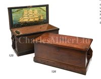 Lot 125 - A 19TH-CENTURY SAILOR'S CHEST WITH CANVAS...