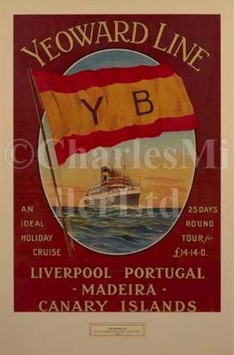 Lot 140 - A YEOWARD LINE POSTER, CIRCA 1913<br/>depicting a...
