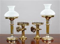 Lot 166 - A PAIR OF 19TH-CENTURY GIMBAL-MOUNTED CANDLE...
