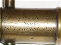 Lot 174 - H.M.S. ROYAL GEORGE: A SOUVENIR BRASS GUN MADE...
