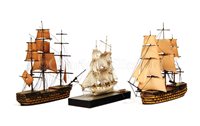 Lot 281 - A MID 19TH-CENTURY DIEPPE IVORY MODEL FOR A FULLY RIGGED SHIP