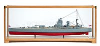 Lot 293 - A 1:96 SCALE BUILT MODEL OF H.M.S. RODNEY,...