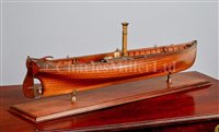 Lot 302 - A FINE BUILDER'S MODEL FOR A STEAM LAUNCH...