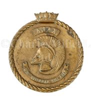 Lot 109 - A 6IN.-GUN TOMPION PLATE FROM H.M.S. AJAX...