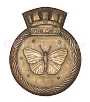Lot 112 - A SCREEN BADGE FROM H.M. DESTROYER VOLAGE...