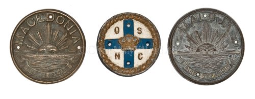 Lot 131 - P & O BOAT BADGES<br/>cast in bronze for R.M....