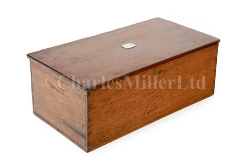 Lot 135 - AN OAK BOX MADE FROM TIMBERS OF THE GREAT...
