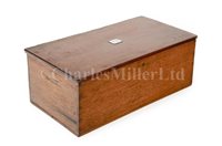 Lot 135 - AN OAK BOX MADE FROM TIMBERS OF THE GREAT...