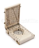 Lot 260 - Ø A MID 19TH-CENTURY IVORY POCKET COMPASS...