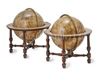 Lot 263 - A PAIR OF LATE 18TH-CENTURY 8½IN. DESK GLOBES...