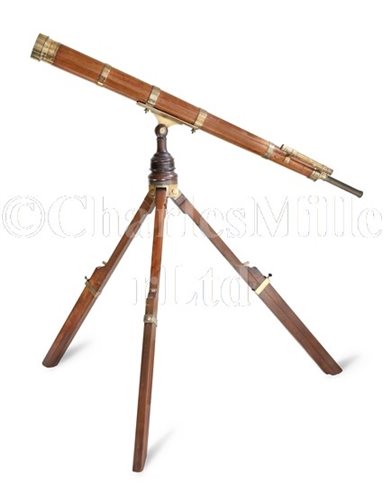 Lot 293 - A FINE 3½IN. REFRACTING LIBRARY TELESCOPE BY...