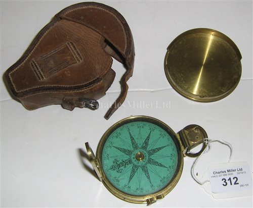 Lot 312 - A LATE 19TH-CENTURY MARCHING COMPASS BY CARY,...