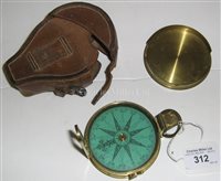 Lot 312 - A LATE 19TH-CENTURY MARCHING COMPASS BY CARY,...