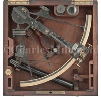 Lot 329 - A 19TH-CENTURY 7½IN. FRENCH VERNIER SEXTANT BY...