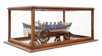 Lot 336 - A RARE AND WELL-PRESENTED R.N.L.I PRESENTATION LIFEBOAT MODEL OF THE BLACKPOOL LIFEBOAT, 1870