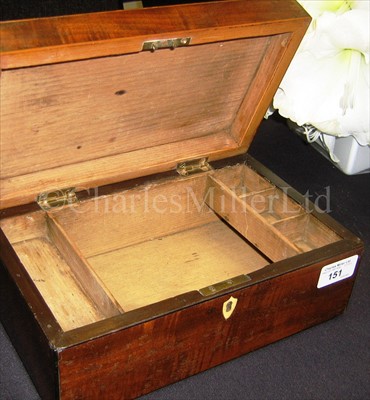 Lot 151 - A 19TH-CENTURY MARQUETRY WORK/WRITING BOX<br/>the...