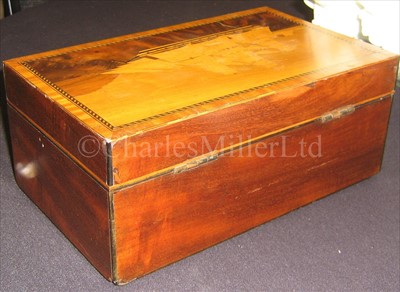Lot 151 - A 19TH-CENTURY MARQUETRY WORK/WRITING BOX<br/>the...
