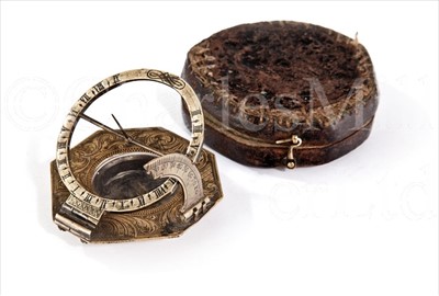 Lot 163 - A MID-18TH-CENTURY AUGSBURG POCKET DIAL IN THE...