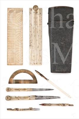 Lot 217 - AN EARLY 19TH-CENTURY DRAWING SET ETUI<br/>with...