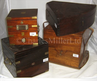 Lot 232 - EMPTY 19TH-CENTURY INSTRUMENT BOXES<br/>comprising...