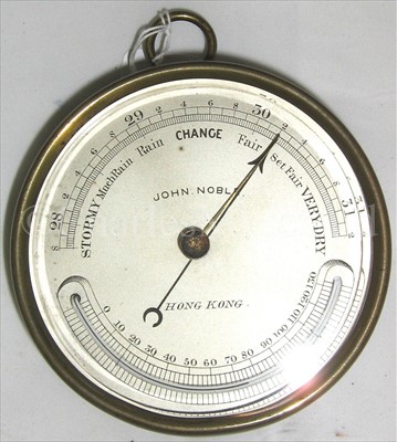 Lot 233 - A LATE 19TH-CENTURY ANEROID BAROMETER BY JOHN...