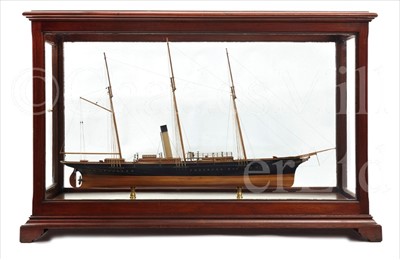 Lot 279 - A FINE BUILDER'S MODEL FOR A THREE-MASTED...