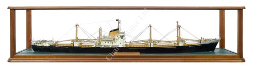Lot 266 - A FINE BUILDER'S WATERLINE MODEL FOR THE M.V.S TAYBANK AND TWEEDBANK, BUILT THE BANK LINE LTD WITH WILLIAM DOXFORD & SONS, SUNDERLAND, 1963-4