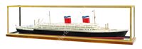 Lot 254 - A TRAVEL AGENT'S WATERLINE MODEL FOR THE S.S. AMERICA, CIRCA 1960