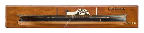 Lot 272 - THE BUILDER'S HALF-BLOCK MODEL FOR THE RUSSIAN PASSENGER PADDLE STEAMER KRIKOON, BUILT BY MITCHELL & CO., TYNESIDE, 1858