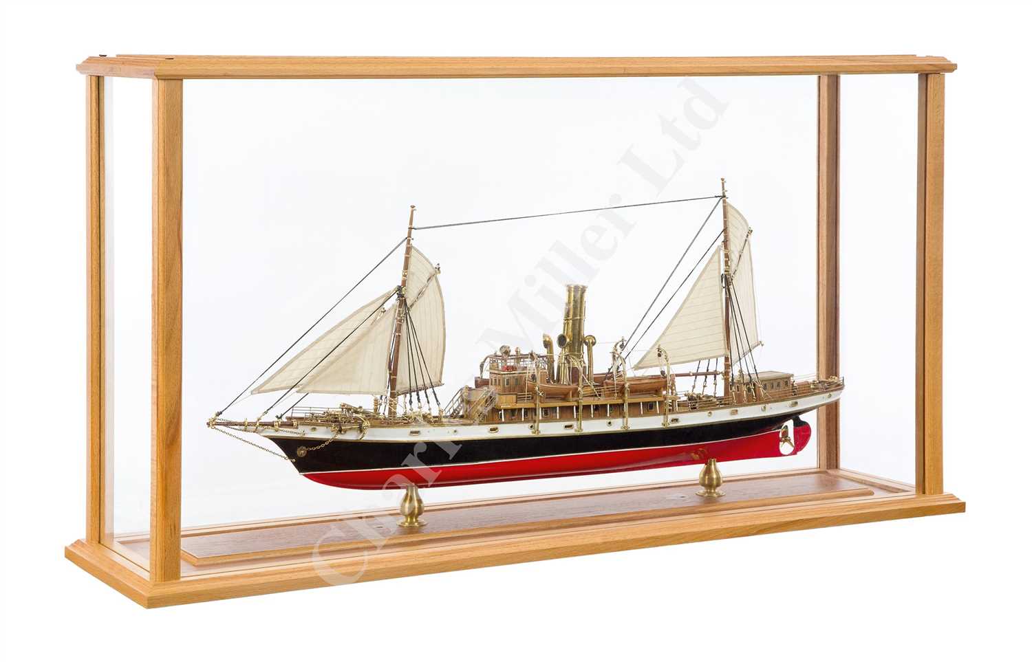 Lot 253 - A 1:65 SCALE STATIC DISPLAY MODEL FOR THE IMPERIAL RUSSIAN HARBOUR PATROL SHIP COMMANDER BERING [1905]
