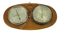 Lot 212 - A RARE EARLY 20TH CENTURY BAROCYCLONOMETER BY H. HUGHES & SON, LONDON; and two rangefinders and a compass pelorus