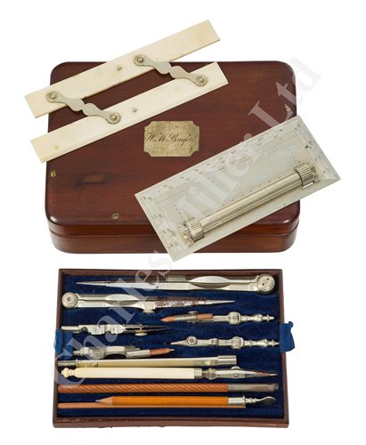 Lot 225 - Ø A MID-19TH CENTURY PORTABLE DRAWING SET BY CHARLES SUFFELL, LONDON