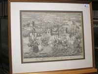 Lot 117 - ENGLAND'S GLORY, A SET OF FIVE ENGRAVINGS, ENGLISH SCHOOL, 18TH CENTURY