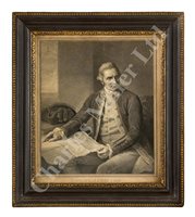 Lot 30 - AN 18TH CENTURY ENGRAVING OF CAPTAIN JAMES COOK