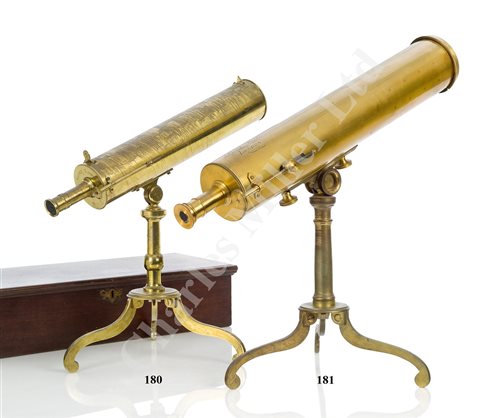 Lot 180 - A 2¾IN. REFLECTING LIBRARY TELESCOPE BY JAMES SHORT, LONDON, CIRCA 1758