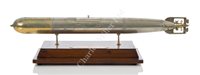 Lot 44 - A RARE WORKING ELECTRIC MODEL OF A WHITEHEAD TORPEDO, PRESENTED TO AN OFFICER IN THE THAI NAVY, 6 FEBRUARY, 1914