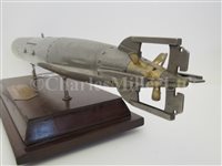 Lot 44 - A RARE WORKING ELECTRIC MODEL OF A WHITEHEAD TORPEDO, PRESENTED TO AN OFFICER IN THE THAI NAVY, 6 FEBRUARY, 1914