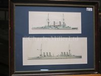 Lot 46 - A COLLECTION OF 20TH CENTURY WATERCOLOUR SUBMARINE PROFILES