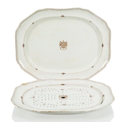 Lot 148 - A TRINITY HOUSE MEAT PLATTER, CIRCA 1840, and another similar