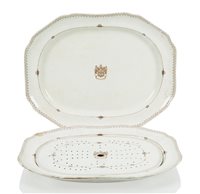 Lot 148 - A TRINITY HOUSE MEAT PLATTER, CIRCA 1840, and another similar