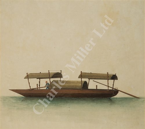 Lot 3 - CHINESE SCHOOL, LATE 19TH CENTURY - Studies of Junks