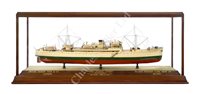 Lot 280 - A BUILDER'S MODEL FOR THE PASSENGER/CARGO M.V.S ISIPINGO, INCHANGA AND INCOMATI BY WORKMAN CLARK (1928) LTD, BELFAST FOR THE BANK LINE, 1934